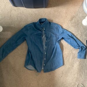 “Denim” button down